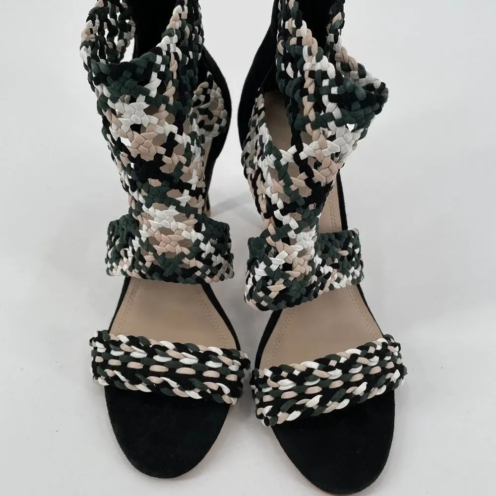 New Sandro Paris Agate Suede Sandals shoe heels 37 - Picture 5 of 11